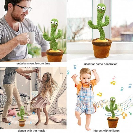 টকিং ও ডান্সিং ক্যাকটাস- Talking & Dancing Cactus Toy