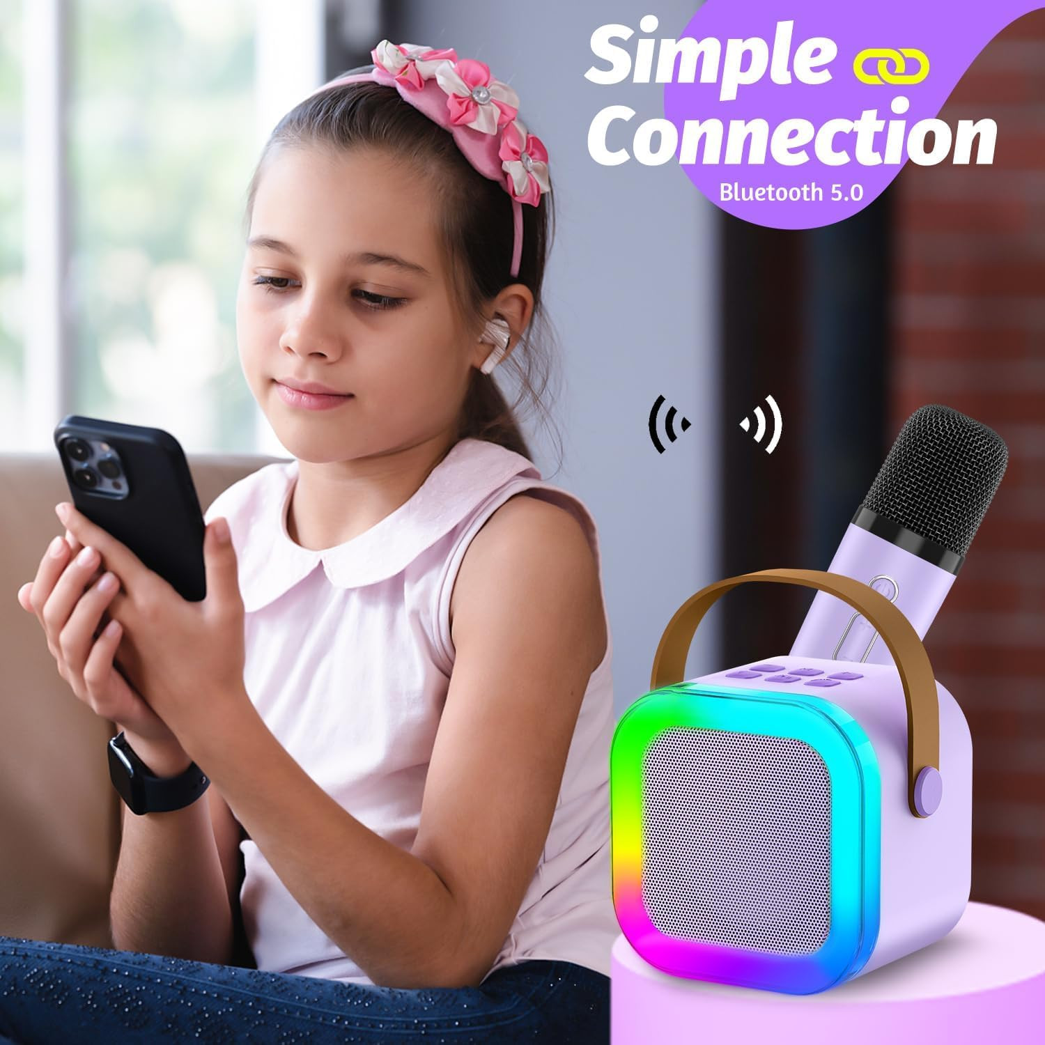 Bluetooth K12 Plus Karaoke Wireless Audio Speaker With 1 Mic